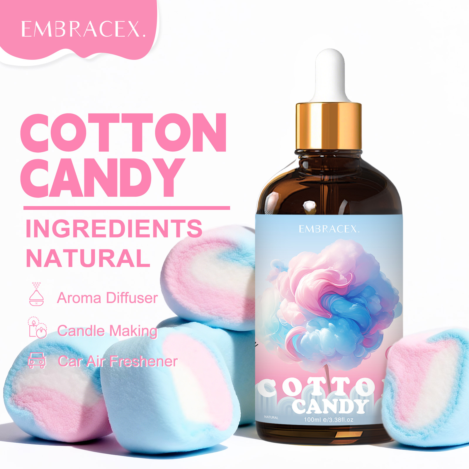 Home Fragrance Accessories - 100ml Olejek Eteryczny Cotton Candy Do