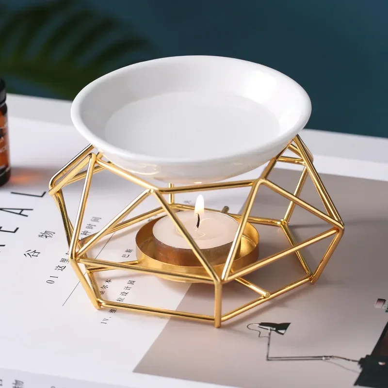 Wax Melt Burner - 1 szt. Romantyczny ceramiczny świecznik na
